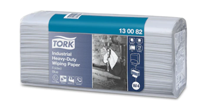 Tork (130082) Papier de nettoyage industrial heavy-duty bleu W4 5x100pcs