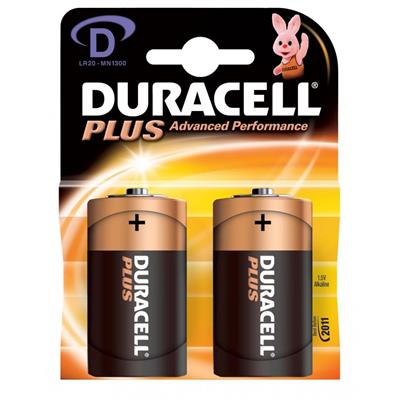Duracell plus D (MN1300) blister 2pcs