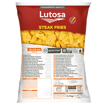 Lutosa Pom'steak frieten 10/18mm 2.5kg
