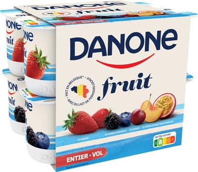 Panache de yaourt aux fruits Danone 4x12x125g