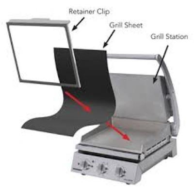 Roband grill station 8 slice-gladde plaat+folie