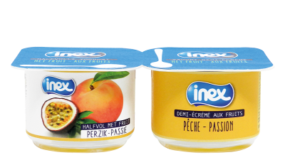 Yoghurt halfvol perzik-passie Inex 12x2x100g
